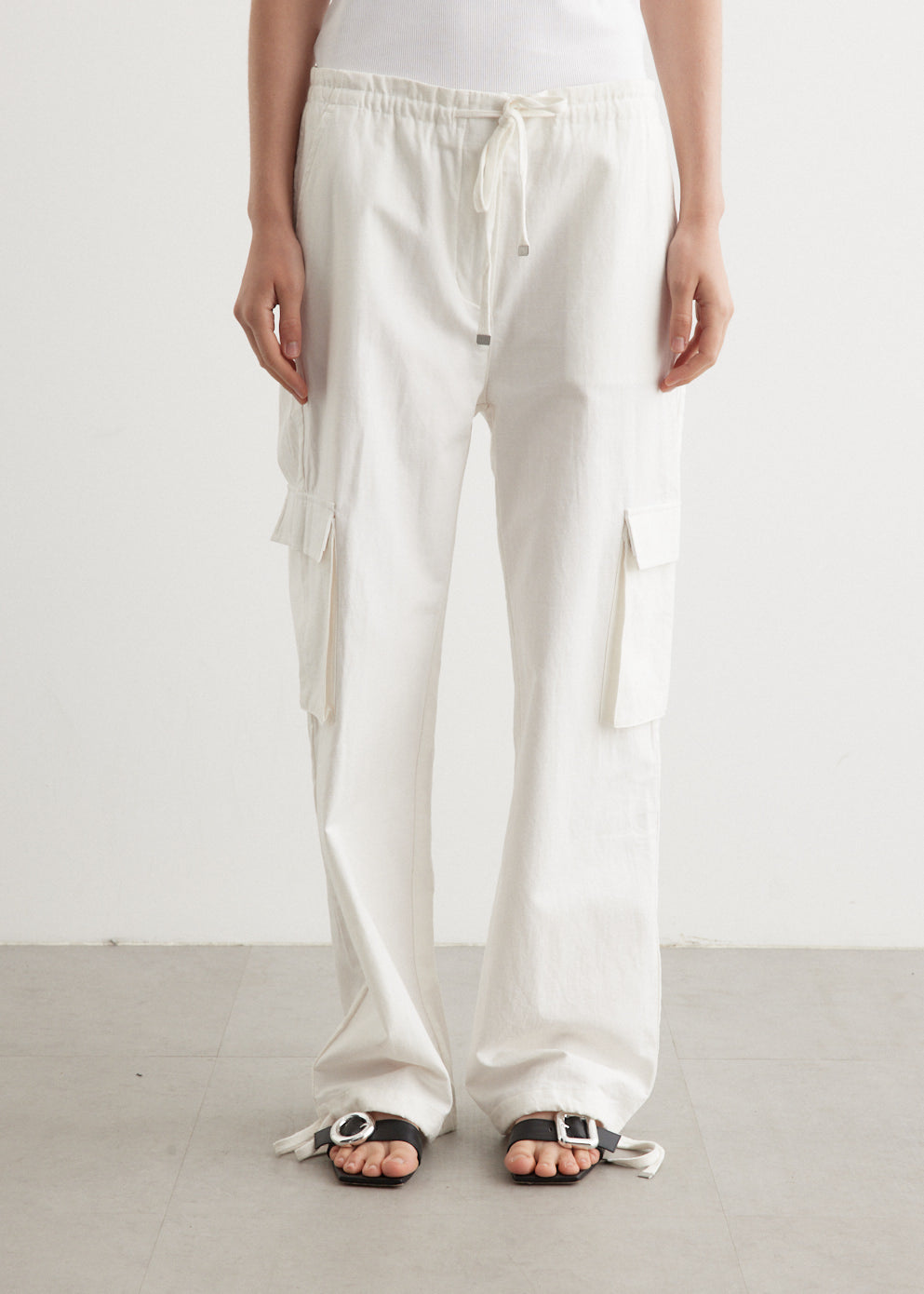 BDG White Linen 5-Pocket Pants
