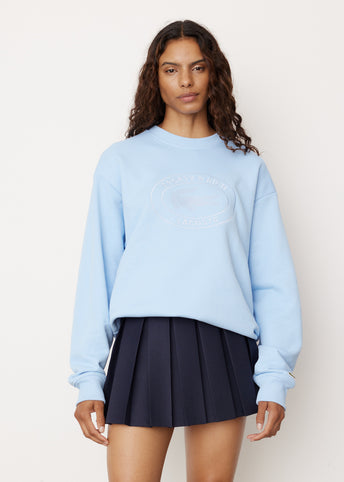 x Lacoste Oval Logo Embroidered Crewneck