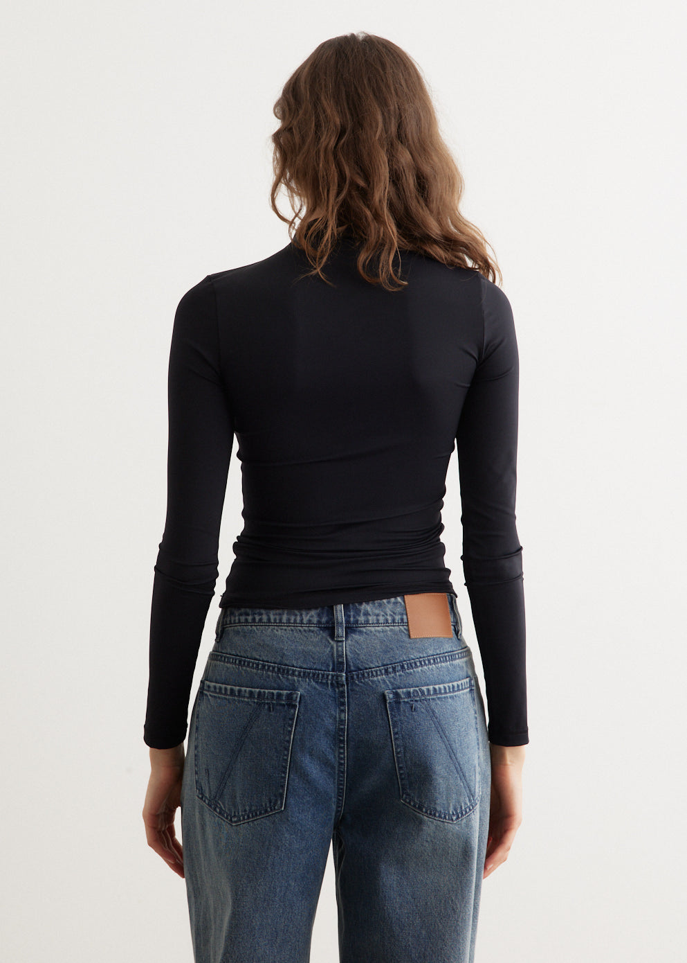 Tyne Long Sleeve Mock Neck Top