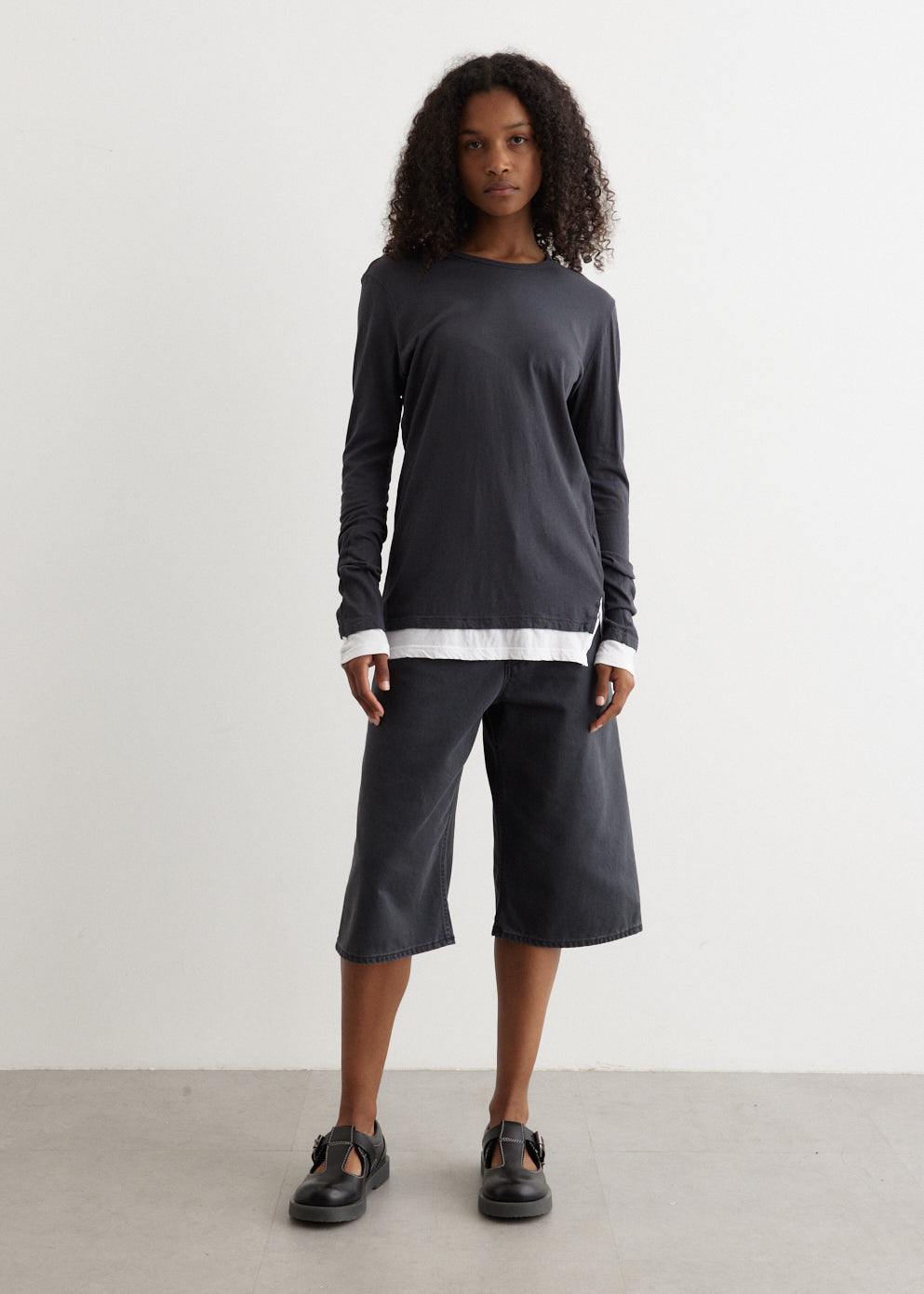 Split Layered Long Sleeve T-Shirt