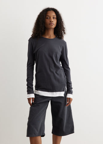 Split Layered Long Sleeve T-Shirt