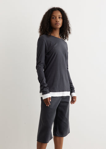 Split Layered Long Sleeve T-Shirt