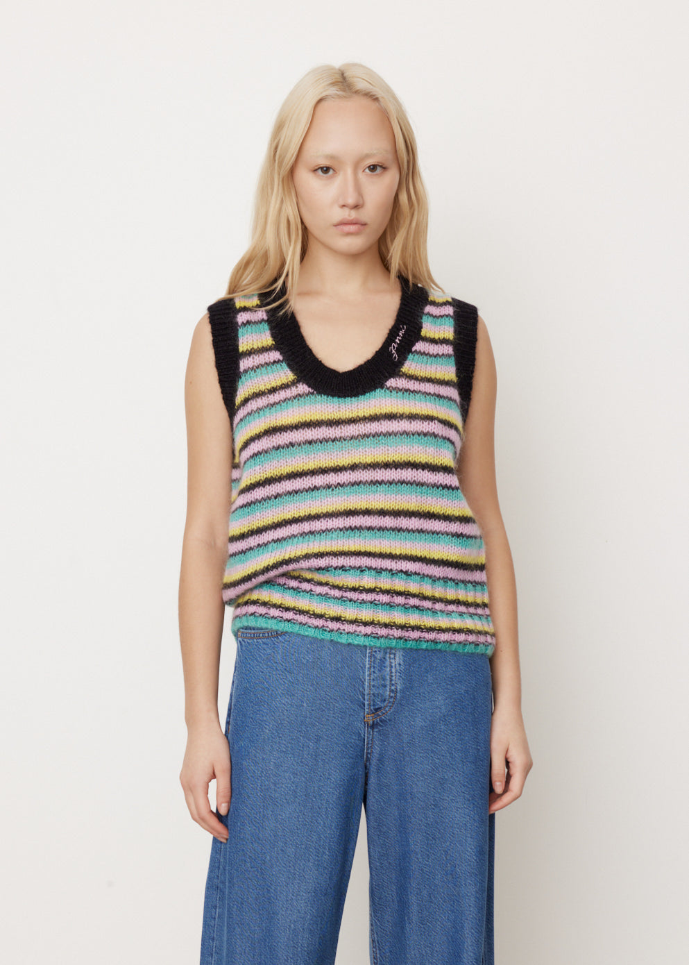 Striped Mohair Vest