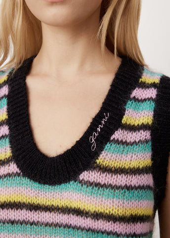 Striped Mohair Vest