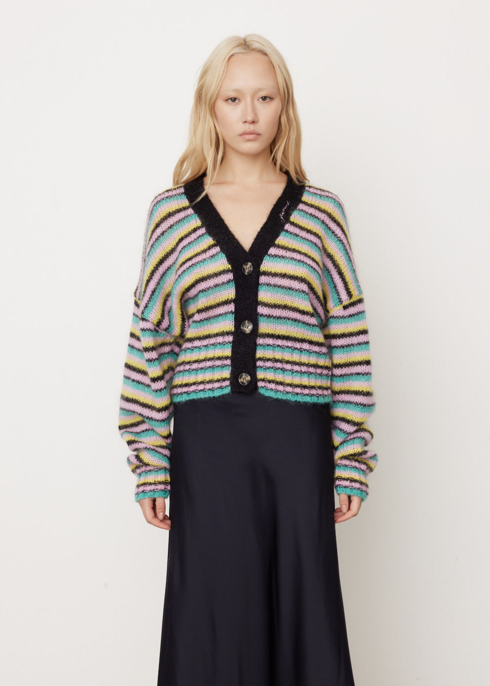 Striped Mohair Cardigan