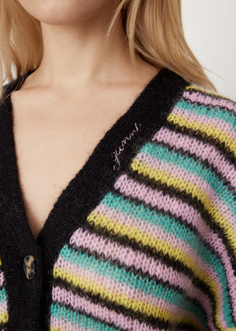 Striped Mohair Cardigan