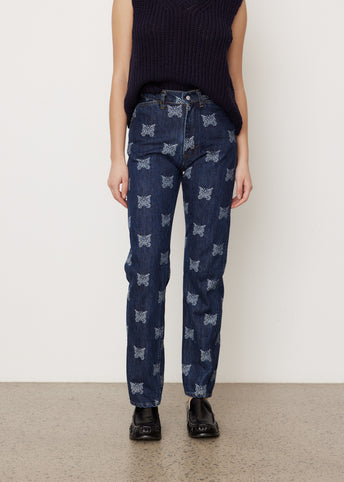 Straight Denim Papillon Jeans