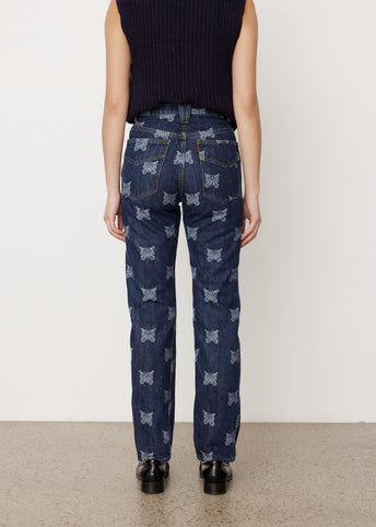 Straight Denim Papillon Jeans