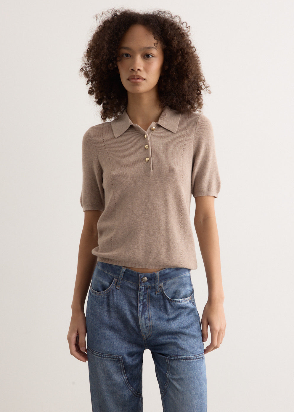 Darcey Cotton Cash Short Sleeve Polo