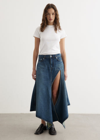 Evergreen Cut Out Denim Skirt