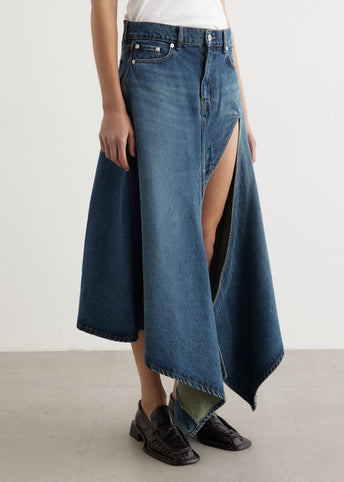 Evergreen Cut Out Denim Skirt