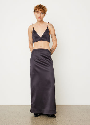 Double Satin Maxi Skirt