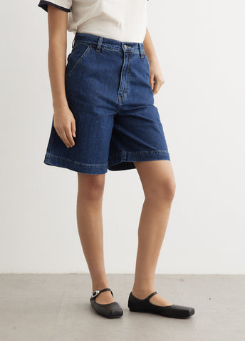 Bright Indigo Denim Shorts