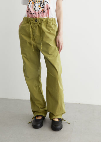 Washed Cotton Canvas Drawstring Pants