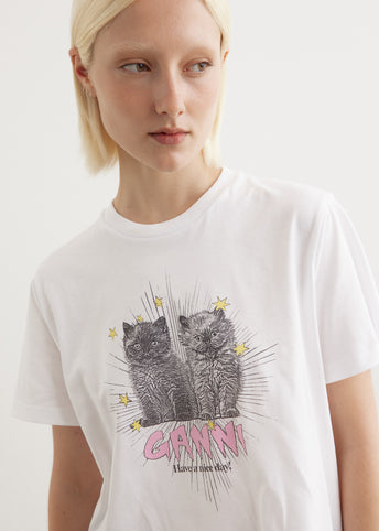 Basic Jersey Kittens Relaxed T-Shirt