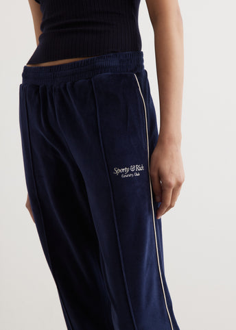 Script Velour Track Pants