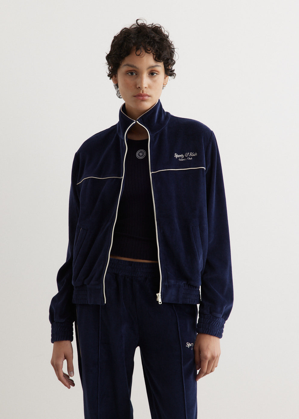 Velour track online jacket