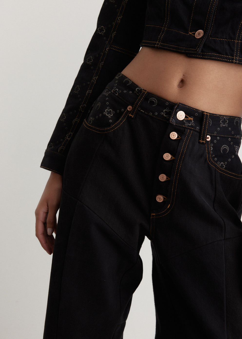 Regenerated Denim Flare Pants