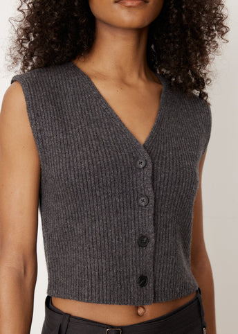 Button Up Knit Vest