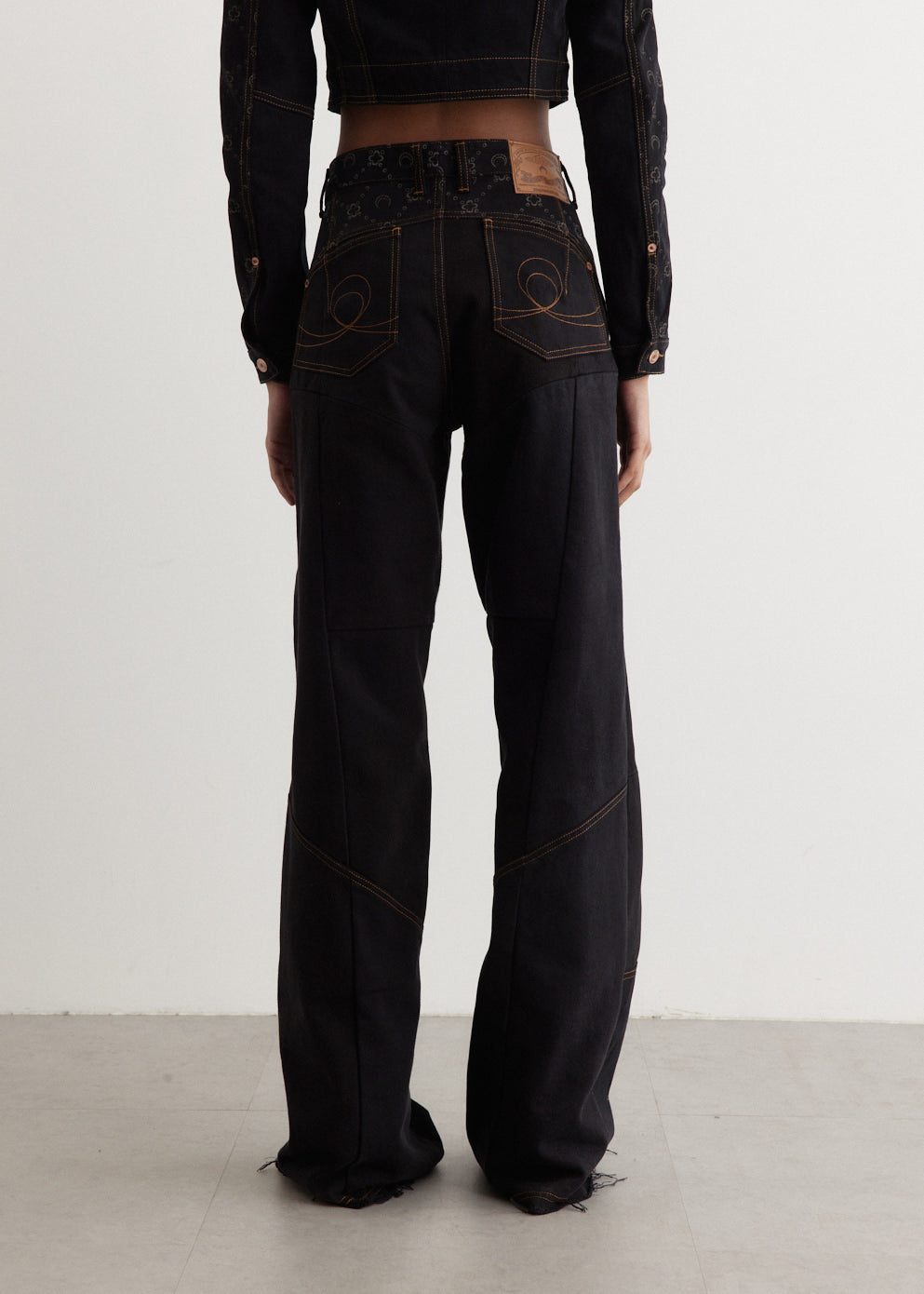 Regenerated Denim Flare Pants