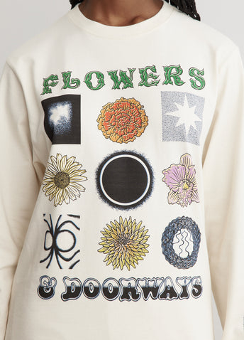 Grateful Flowers & Doorways Long-Sleeve T-Shirt