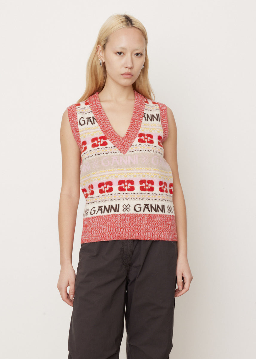 Logo Wool Mix Vest