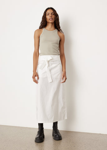 Tie-Waist Midi Skirt