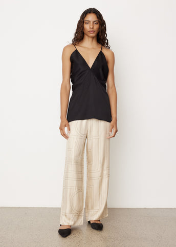 Draped Twill Cami Top