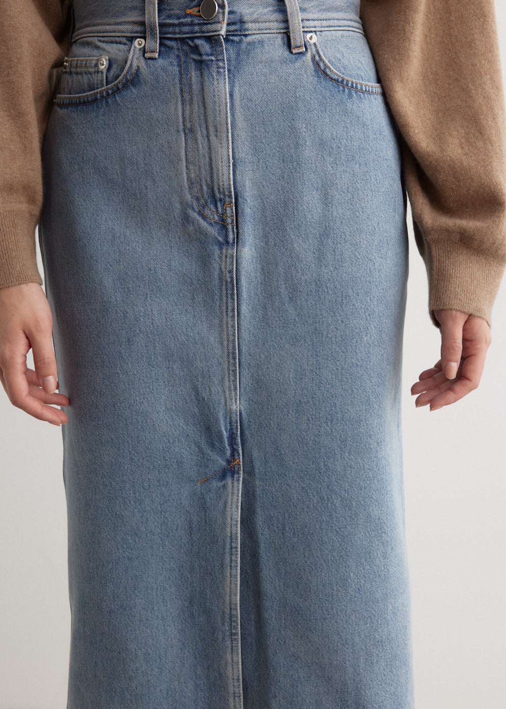 Rona Long Denim Skirt