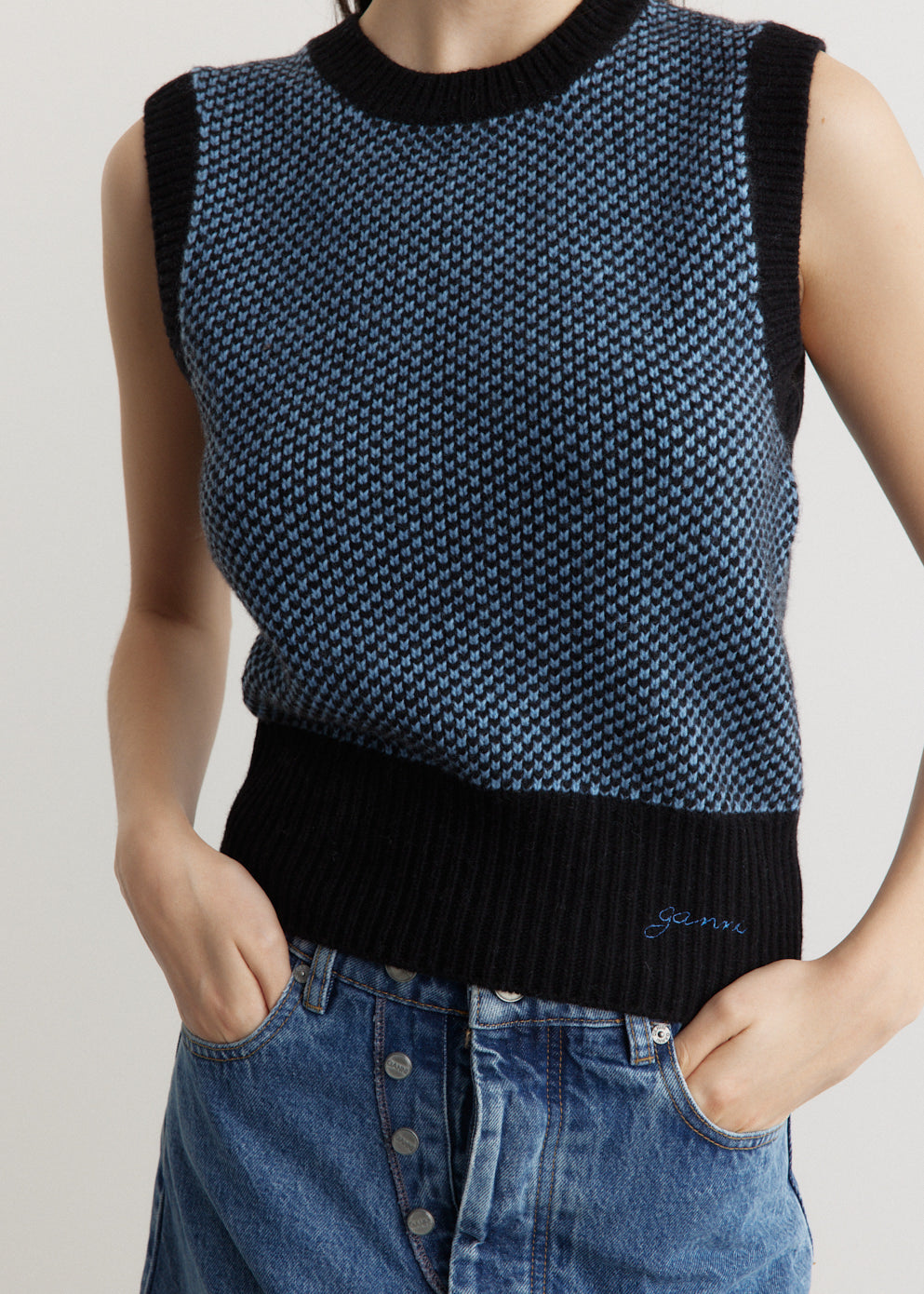 Graphic 2-Tone Vest