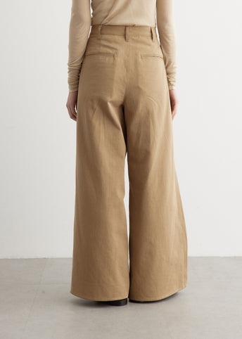 Washed Heavy Chino Wide Pants