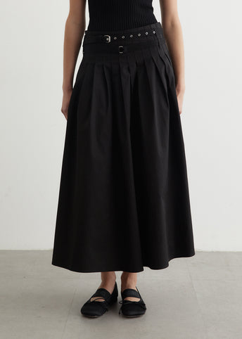 Meridian Gathered Midi Skirt