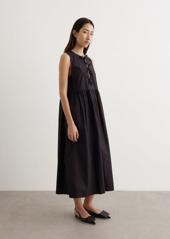 Cotton Poplin Midi Dress