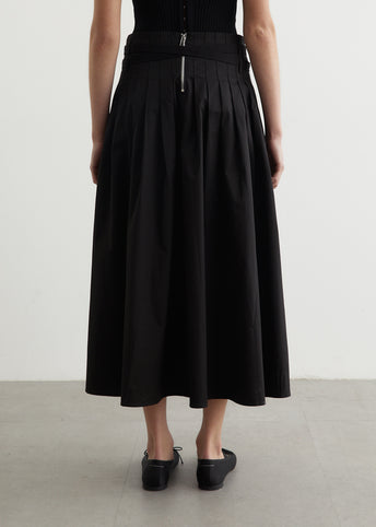 Meridian Gathered Midi Skirt