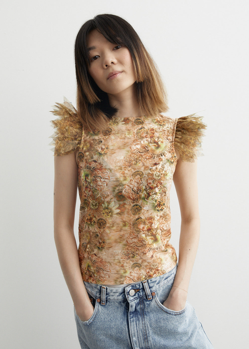 Lace Feather Dachi Tank