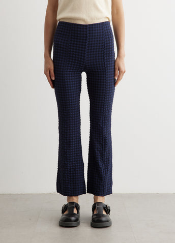 Stretch Seersucker Cropped Pants