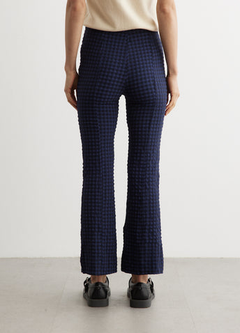 Stretch Seersucker Cropped Pants