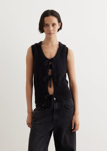 Light Mohair Tie String Vest