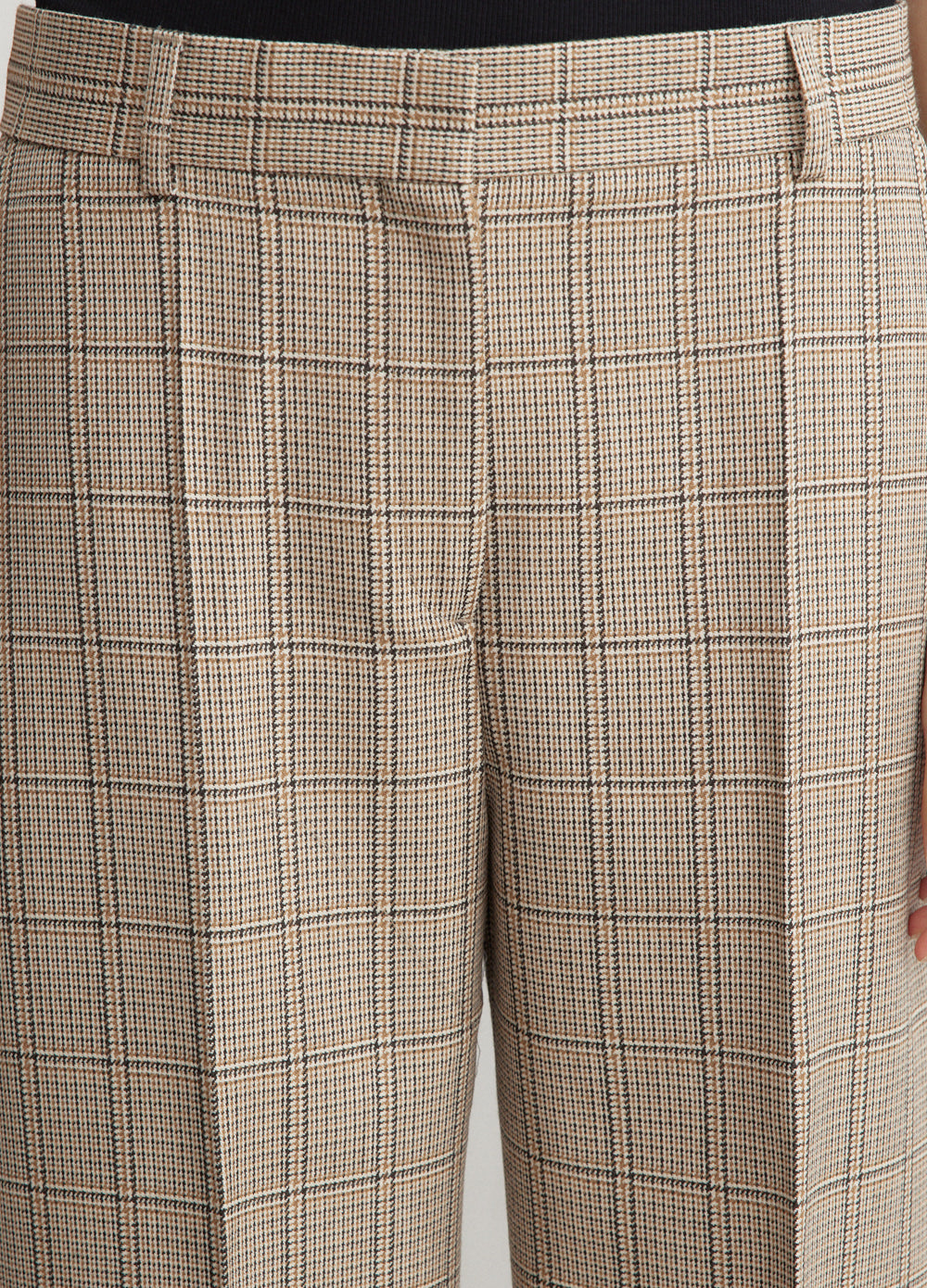 Men's Grey Checked Trousers | River Island