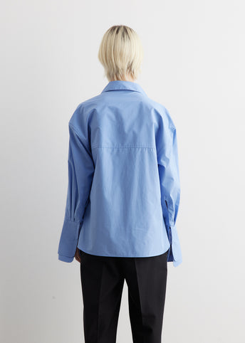 Lingerie-Detailed Asymmetrical Shirt