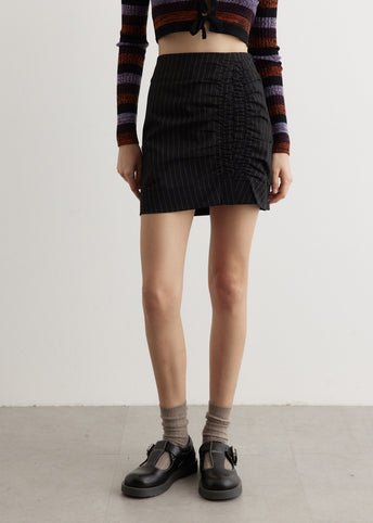 Stretch Stripe Mini Skirt