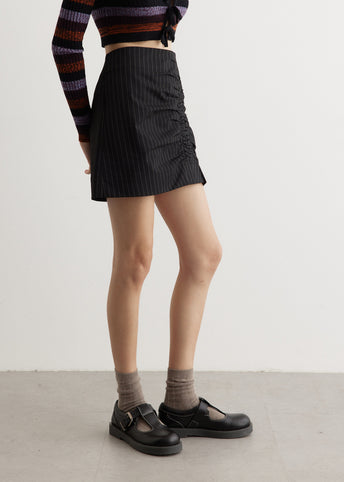 Stretch Stripe Mini Skirt