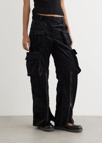 Patessa Crinkled Velvet Trousers