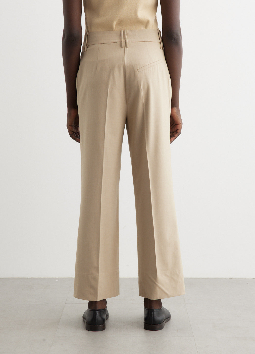 Drapey Melange Cropped Pants