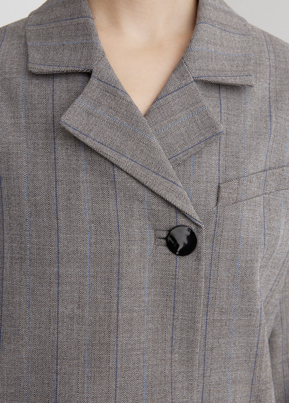 Herringbone Suiting Short Blazer