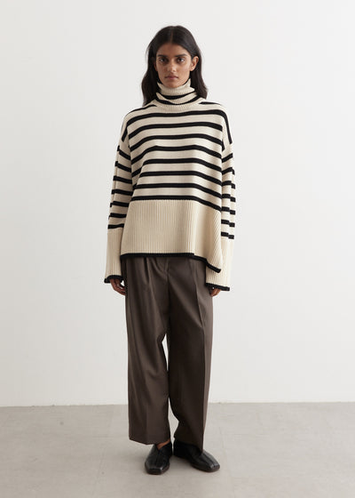 Signature Stripe Turtleneck Sweater