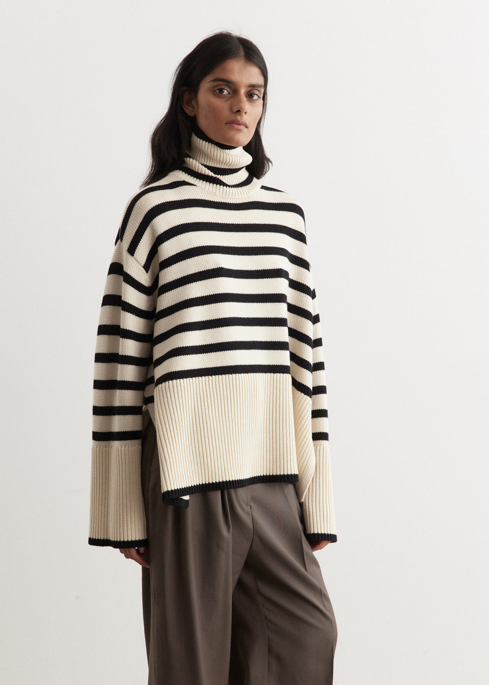 Signature Stripe Turtleneck Sweater