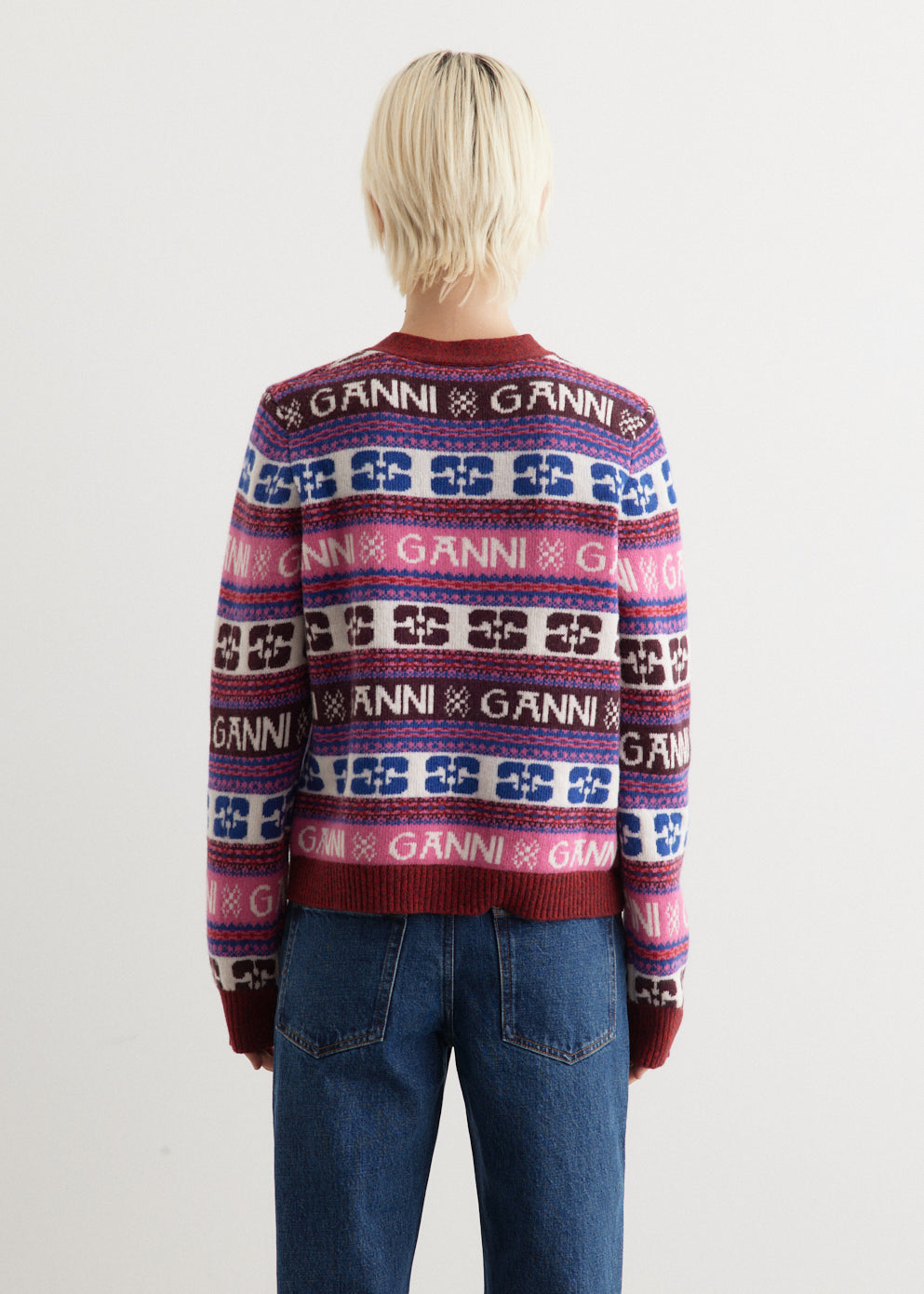 Logo Wool Mix Cardigan