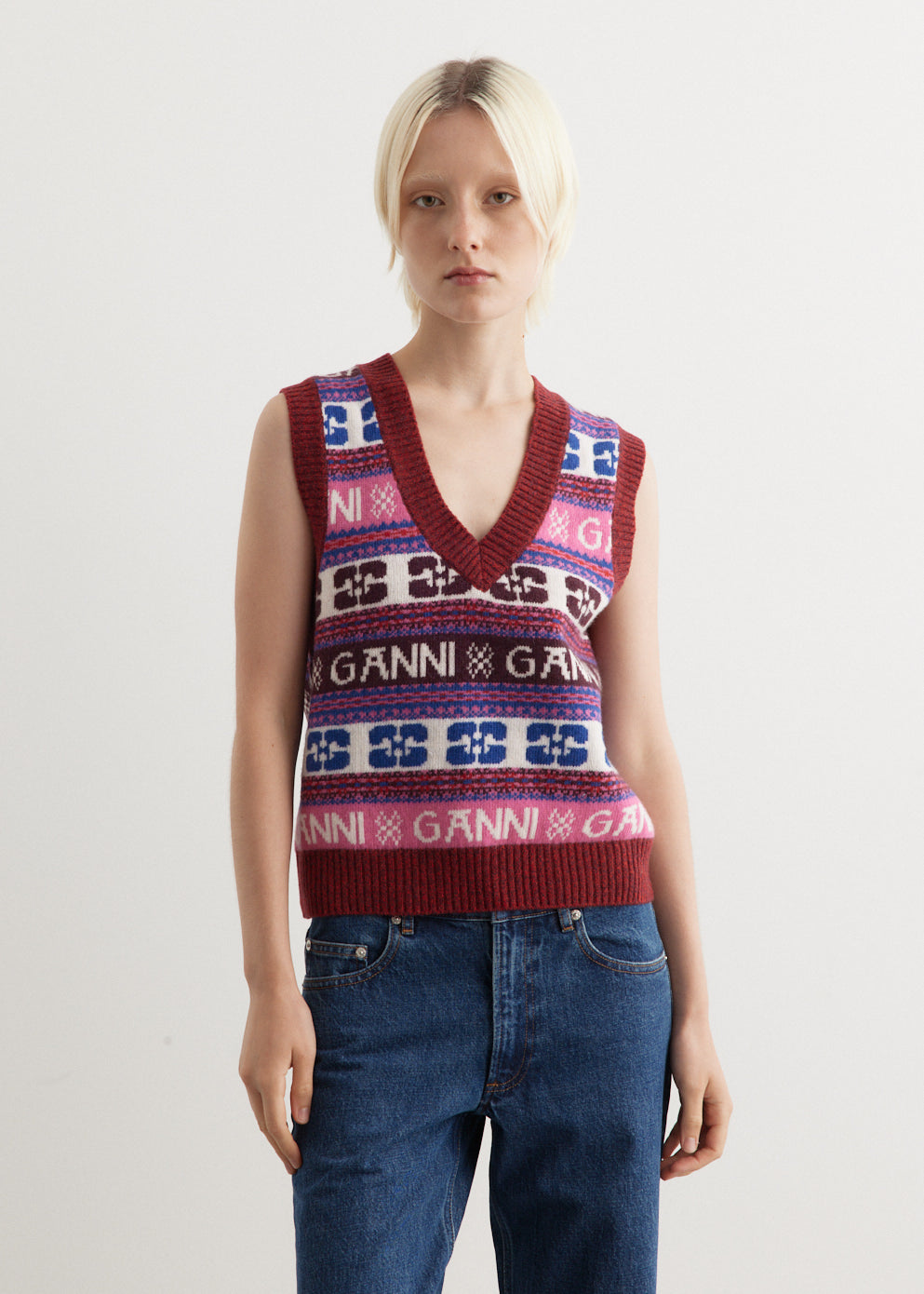 Logo Wool Mix Vest