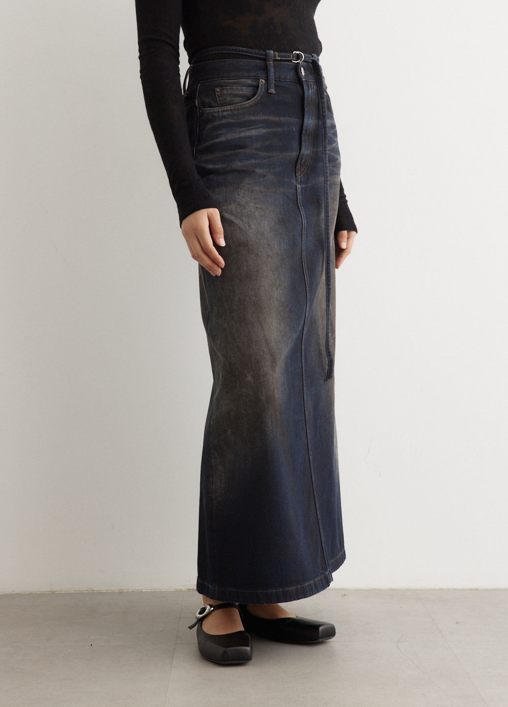 Talia Denim Maxi Skirt